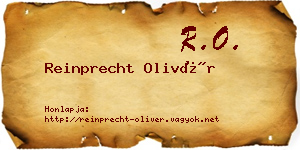 Reinprecht Olivér névjegykártya