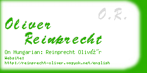 oliver reinprecht business card